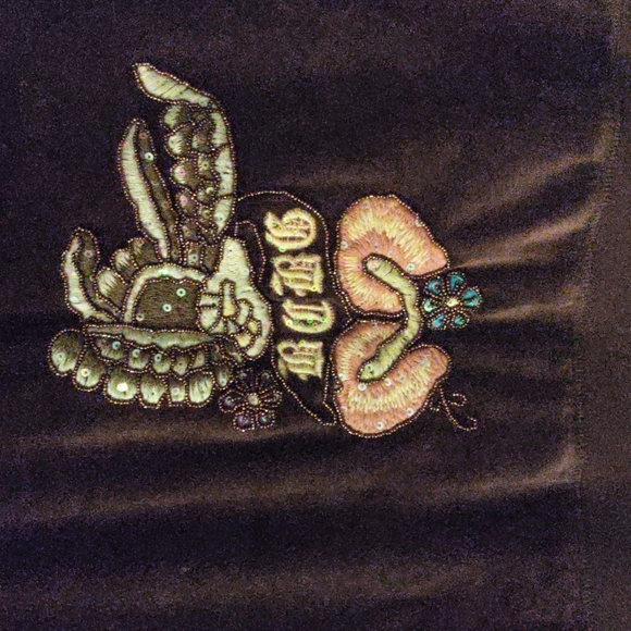 BCBG DOUBLE ZIPPERED EMBROIDERED🌺 SOFT JACKET - Picture 6 of 9